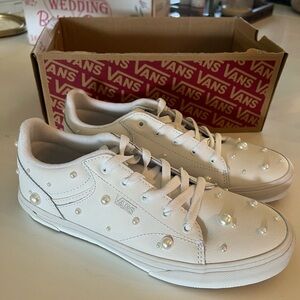 Pearl embellished Vans - wedding sneaker